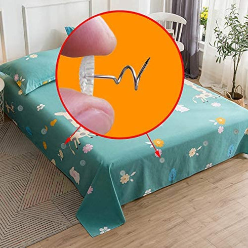 100 Pcs Bedskirt Pins, Twist Pins with Clear Heads, Bed Skirt Pin for Hold Slipcovers and Bedskirts Decoration