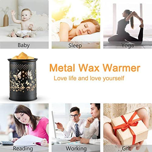 Metal Wax Warmer,Wax melt Warmer,Candle Wax Burner, Kobodon Electirc Wax Melt Warmer Candle Melter for Home Office Decor(Butterfly)