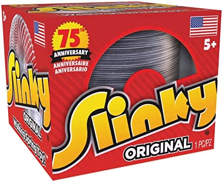 The Original Slinky Walking Spring, Metal, Fidget Toys, Party Favors, Gifts, Toys for 5 Year Old Girls and Boys, by Just Play