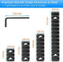 FANGOSS Picatinny Rail Section, 4 Pack 3 5 7 13 Slots Aluminum Picatinny Rails Mount Set, with 9 T-Nuts, 9 Screws, 3 Hex Wrench
