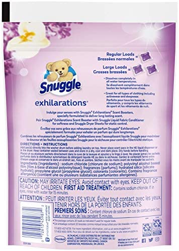 Snuggle Laundry Scent Boosters Concentrated Scent Pacs, Lavender Joy, Pouch, 20 Count