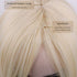 QUEENTAS Platinum Blonde Wig for Women with Side Bangs Layered Long Straight Free Part None Lace Synthetic Hair (Platinum Blonde)
