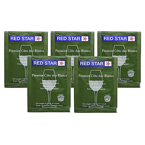 Red Star Cote des Blanc Wine Yeast, 5g - 5-Pack