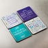 Christian Art Gifts Purple Refrigerator Magnets | All This Through Him - Philippians 4:13 Bible Verse | Inspirational Fridge Magnet Set/4