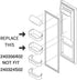 240356402 Clear Refrigerator Door Bin Side Shelf For Electrolux and Frigidaire, Upper Slot Replacement Shelf, Gallon Size - Replaces AP2549958, 240430312, 240356416, 240356407, and more