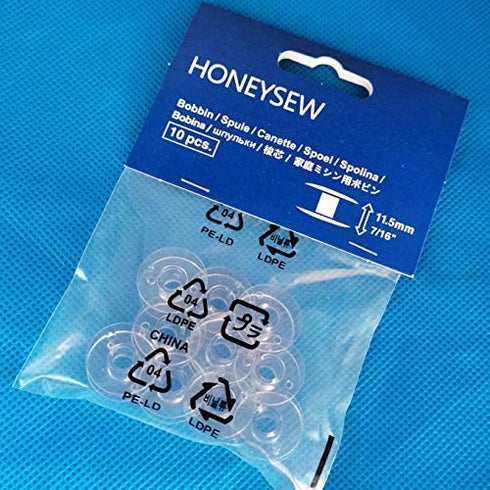 HONEYSEW 50pcs SA156 Bobbins for Brother Sewing Machine XM2701 CS6000i CS7000i GX37 XR3774 CS5055PRW XR9550PRW HC1850 CS8800PRW PE800 SE600 NQ1600E Embroidery Machines etc (5pack)