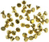PSCCO 100pcs Bullet Cone Rivets Spike Studs Bead Sewing Bracelets Sew On,Stick On,DIY Garments Accessories 8mm (Silver+Light Golden)