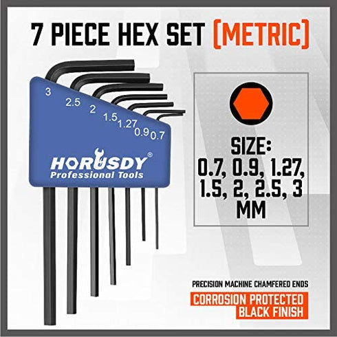 SEDY 22 Piece Mini Hex Key Allen Wrench Set - Hex/Torx, Metric/SAE (3-IN-ONE, Cr-V)