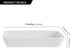 Farmhouse Decor Porcelain Mini Dipping Bowls Sauce Dishes - Set of 6 Elegant White Soy Sause Dish (Mini Rectangular Tapas Plate, 4" Long, 1.25 Oz)