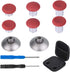8 in 1 Metal Thumbsticks Joysticks Replacement , Swap Magnetic Analogue Stick Grips Buttons Parts with Repair Kit Accessories Compatible with Xbox one Elite Series 1/ PS4(Red)