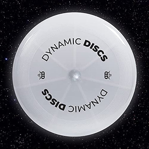 Dynamic Discs Night Glider LED Catch Flying Disc | 175g Glow in The Dark Catch Disc | Light-up Easy to Throw Ultimate Disc | Great for Backyard Games and Tailgating (Red)