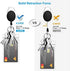 5 Pack ID Badge Holder With Clip – Badge Reels Retractable Heavy Duty – Clear Id Card Holder Retractable – Vertical Lanyard Id Holder with Carabiner Badge Reel – Badge Holders with 24 inches Pull Cord