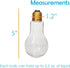 Houseables Fillable Light Bulb, Candy Container, Gold, Plastic, 100 ML, 1" W x 4.9" L, 24 Pack, 5.5 Oz, Clear, Fake Lightbulb, Jar for Drinking, Christmas Ornaments, Party Favors, Crafts, Decorations