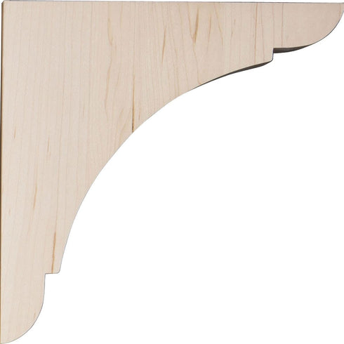 Ekena Millwork BKTW01X08X08OLRW Medium Olympic Wood Wood Brackets, 1 3/4"W x 8"D x 8"H , Rubberwood