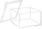 NIUBEE Small Acrylic Box with Lid, Clear Box Square Container to Hold Staples, Highlighters, Adhesive Tape, Paper Clips, Stamps, Stackable Mult-Purpose for Office and Home (Medium)