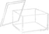 NIUBEE Small Acrylic Box with Lid, Clear Box Square Container to Hold Staples, Highlighters, Adhesive Tape, Paper Clips, Stamps, Stackable Mult-Purpose for Office and Home (Medium)