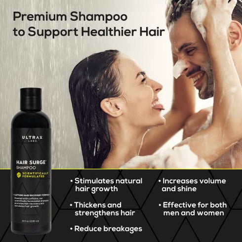 Ultrax Labs Hair Surge Shampoo for Thinning Hair Loss & Hair Growth, 8 oz