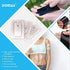 DOMAS 28 Pcs TENS Unit Replacement Pads Premium Reusable Electrode Pads?Snap On 3.5MM),Self Adhesive Electro Therapy Patches for Electrical Stimulation,Non Irritating Stim Pads Design