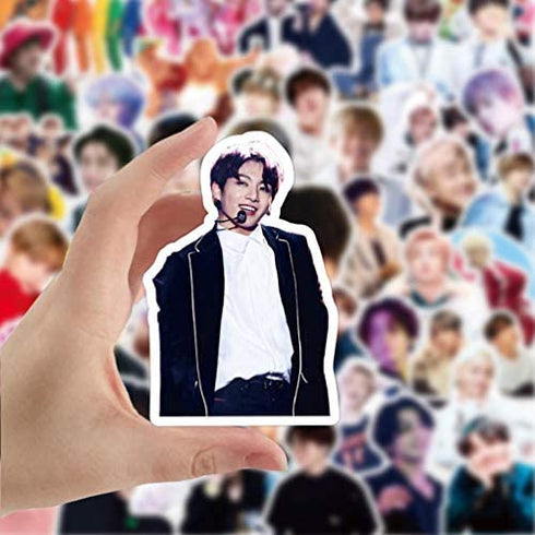 BTS Cute Kpop Stickers for Laptop 50pcs Teens Water Bottles Phone Notebook Scrapbook Car Computer Luggage Guitar Waterproof Decals
