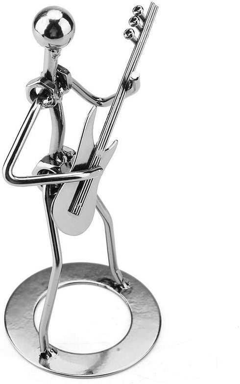 Small Iron Sculpture Metal Musician Player Collectible Figurine Hand Soldering Home Decor Art Iron Statue Crafts Gifts