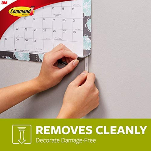 Command Poster Strips, Damage Free Hanging Poster Hangers, No Tools Wall Hanging Strips for Posters, 60 White Command Adhesive Strips