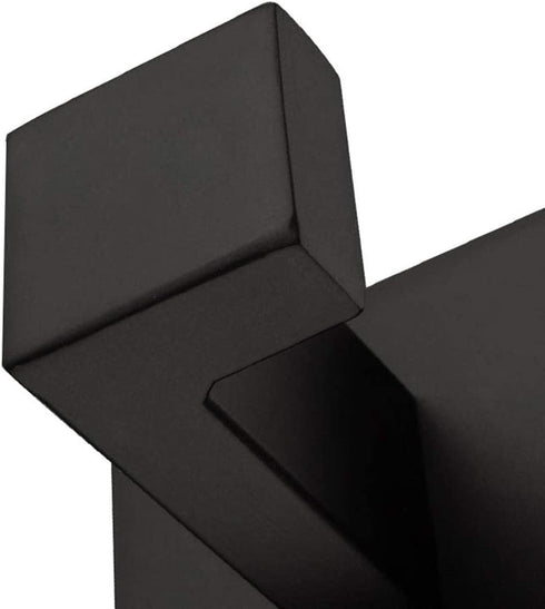 Flybath Coat Hook SUS 304 Stainless Steel Towel Robe Hooks Square Bathroom Accessories Wall Mounted Self Adhesive (No Drilling), Plating Matte Black - 2 Pack