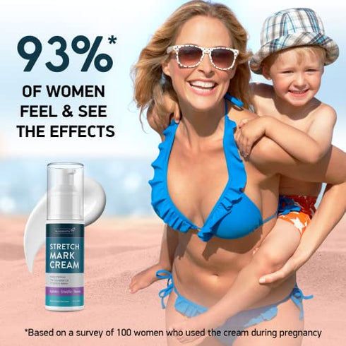 Stretch Mark Cream - Prevention & Remover of StretchMarks - Maternity & Pregnancy Skin Care - Collagen, Jojoba & Olive Oil, Allantoin - Belly Lotion for Pregnant Women - Hydrates,Smoothes,Renews 4 oz