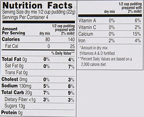 Chocolate Pudding & Pie Filling Mix by My T Fine - Each Box: (4) 1/2 cup Servings (Pack - 2)