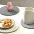 Potholders Set Trivets Set 100% Pure Cotton Thread Weave Hot Pot Holders Set (Set of 3) Stylish Coasters, Hot Pads, Hot Mats,Spoon Rest For Cooking and Baking by Diameter 7 Inches (Gray)
