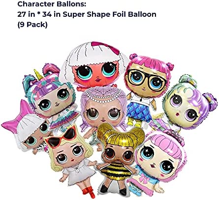 CLEVER WAREHOUSE 13 Pcs LOL Party's Helium Balloons for Children Birthday Doll Balloons Decorations For Children's Party Supplies