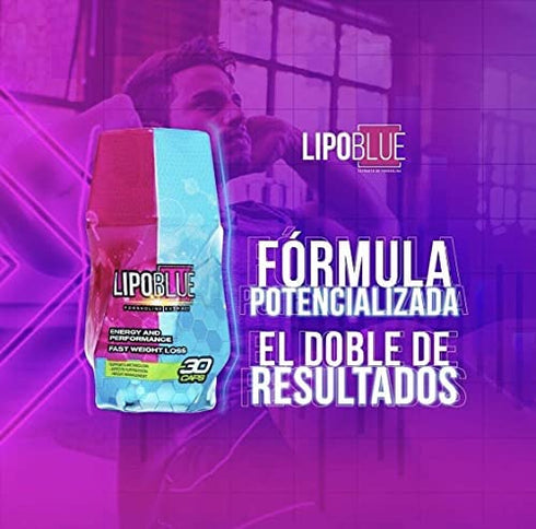 LIPOBLUE Clasico - 100 Percent Natural - Ayuda A Reducir Tallas - Componentes Aceleran Metabolismo - Eleva Niveles De Energia, 30 Count (Pack of 1)