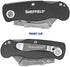 Sheffield 12613 Ultimate Lock Back Utility Knife, Folding, Box Cutter Knife, Carpet Knife, Drywall Cutter, and More, Quick-Change Blade, Back Lock Design, Black