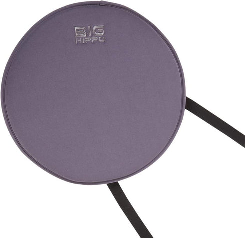 Big Hippo Chair Pads, Memory Foam Chair Seat Cushion Non Slip Rubber Back Thicken Round Stool Cushions with Elastic Bands for Home Office Outdoor Seats (16inch, Gray-1pc)