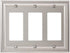 Amerelle Continental Triple Rocker Cast Metal Wallplate in Satin Nickel