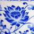 Chinese Porcelain Teacups 10oz Gaiwan Peony Lotus Flower Tureen Tradition Sancai Cover Bowl Lip Cup Saucer Tea Set (Blue lotus)