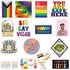 Gay Pride Stickers,50 PCS Gay Love Stickers,Rainbow Stripe Stickers for LGBT,Bright Technicolor Vinyl Waterproof Stickers for Laptop,Water Bottles,Luggage,Computer,Cellphone,Skateboard,Guitar,Flag