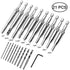 21 pcs Center Drill Bit Set, AFUNTA Self Centering Hinge Tapper Core Hole Puncher 5/64'' 7/64'' 9/64'' 11/64'' 13/64'' 5mm 1/4'' & 1 Pcs Hex Key & 10 Pcs Replacement Drill Bits