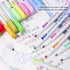 Shimmer Markers, 12 Colors Double Line Outline Markers, Super Squiggles Metallic Marker Pens, Glitter Markers for Painting,Art Drawing, Christmas Greeting Cards Making, Metal, Ceramic, Glass