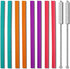 Extra Wide 0.51 inches Reusable Hard Smoothie Straws, Great for Bubble Tea, Boba Tea Milkshakes,10.25 Inches Long, 8 Pieces Jumbo Eco-Friendly Plastic Straws 2 Cleaning Brushes 1 Storage Bag BPA Free