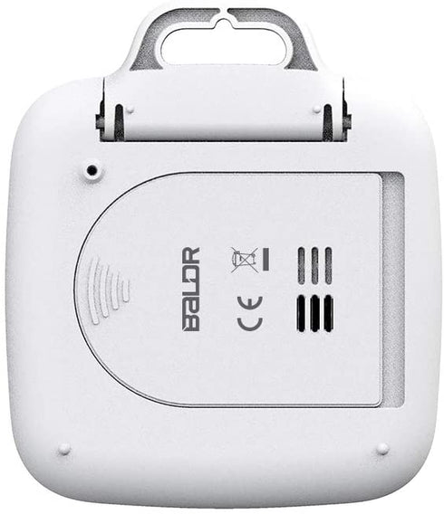 BALDR Digital Shower Clock with Timer | Waterproof Design, Perfect for The Bathroom - Displays Time, Temperature, and Humidity(White)
