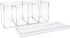 Isaac Jacobs 4-Compartment Clear Acrylic Organizer with Lid (9 L x 3 W x 4 H), Makeup Brush Holder, Sectional Tray, Storage Solution for Makeup, Crafts, Office Supplies & More (1, Clear)