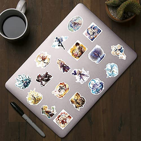 Genshin Impact Stickers 100pcs Video Game Stickers Waterproof Vinyl for Laptop Hydroflask Water Bottle Skateboard Luggage (100, Game)