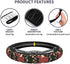 Mushroom Steering Wheel Cover for Women & Men,Universal 15 Inches Anti Slip Neoprene Cute Steering Wheel Cover Car Accessories Protective Case Fit Auto SUV Sedan Vans Trucks