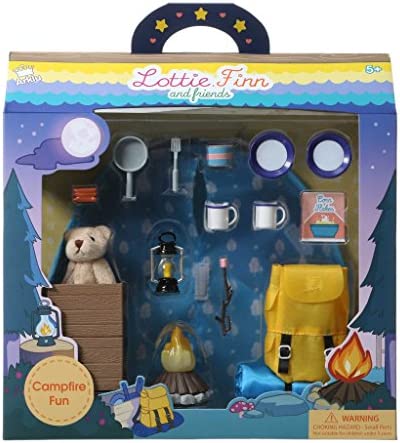 Lottie Dolls Camping Playset | Doll Camping Toys for Girls & Boys | Toy Campfire Doll Camping Accessories | Boy & Girl Camping Toys