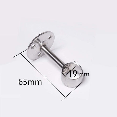 MroMax Wardrobe Pipe Bracket, 0.75Inch Dia, Ceiling Mounted Rail Rod Support Socket Silver Tone 4Pcs