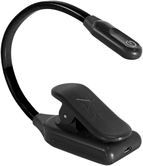 Mighty Bright The Original WonderFlex Book Light, Warm Eye Care LEDs, Flexible, Durable, Dimmable, Clip-On Light, for Kids, Reading, Bookworms, Read in Bed, Batteries or Micro USB (Black)