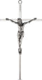 ACHIBANG Crucifix Wall Cross, Catholic Metal Crosses Wall Decor - 10 Inch - Shiny Silver