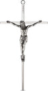 ACHIBANG Crucifix Wall Cross, Catholic Metal Crosses Wall Decor - 10 Inch - Shiny Silver