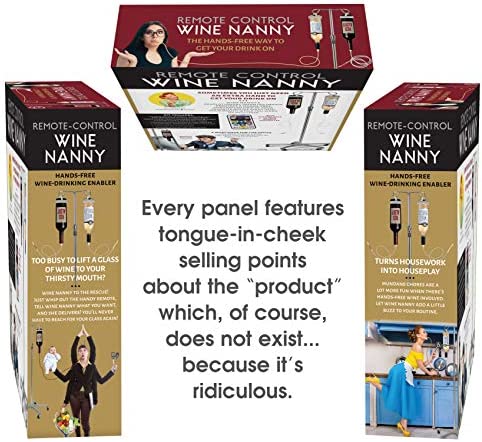 "Wine Nanny" Prank Gift box - Perfect Gag Gift for Funny White Elephant