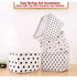 AARAINBOW 3 Packs Storage Basket Bins Canvas Mini Storage Cubes Storage Basket for Makeup, Toys Liners, Books Storage Baskets with Handles for Shelves & Desks (3 Star)